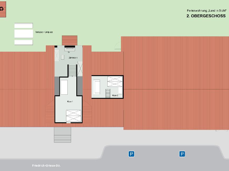 Ferienhaus Land in Sicht