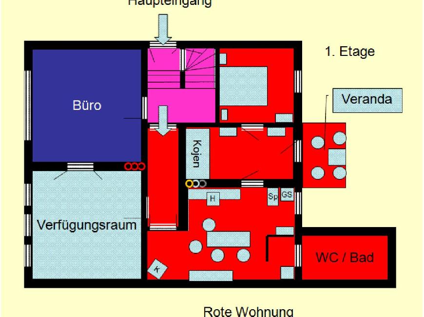 Ferienwohnung "Rot" in der Alten Reederei