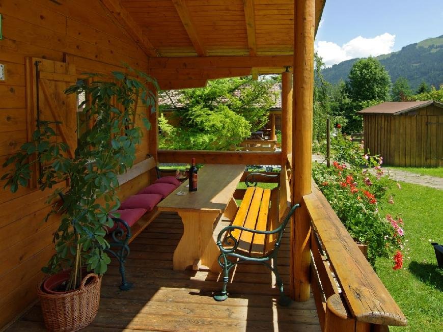 Ferienhaus mit Gartenblick im Gartenhotel Rosenhof
