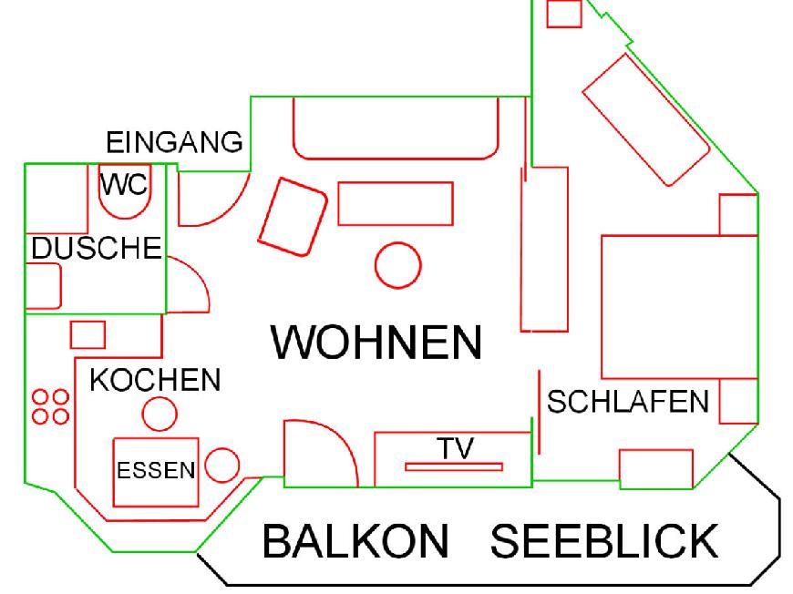 Ferienwohnung 2-Raum-Appartement WALDE